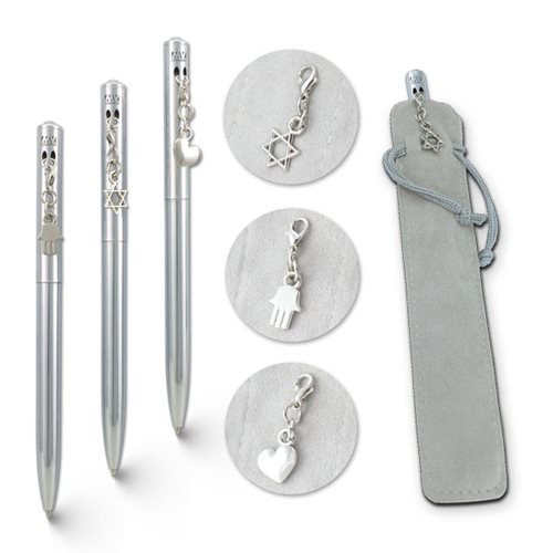 צ'ארם פן - עט תכשיט מתכתי בשילוב תליון